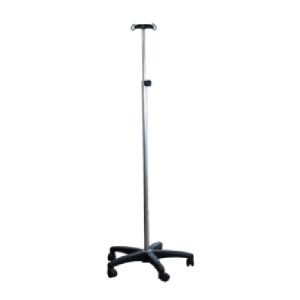 STAINLESS STEEL MOBILE JIB WITH PLASTIC BASE WITH 4 PLASTIC HOOKS