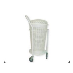 SALTED LINEN TROLLEY WITH BASKET