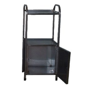TABLE DE NUIT INOX AVEC NICHE ET AVEC PORTE