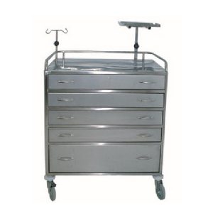 CHARIOT D'URGENCE AVEC PLATEAU DE SCOPE